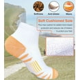 thumbnail image 2 of Womens Ankle Anti-blister Thick Cushioned Cotton Wicking Hiking Athletic Running Socks 5 Pairs, 2 of 6