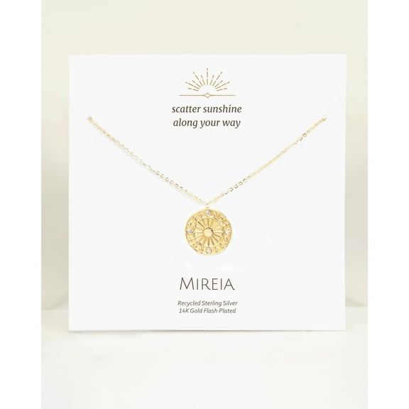 Sun Coin Pendant Necklace