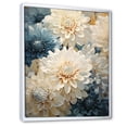thumbnail image 2 of Designart "Elegance In White And Blue Mums I" Mums Floater Framed Wall Art Prints, 2 of 5