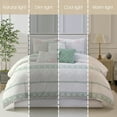 thumbnail image 5 of Nanshing Elysia 7 Piece Comforter Set, White Green, Queen, 5 of 5