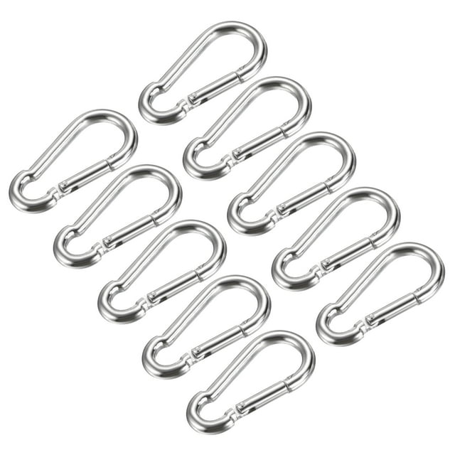 Uxcell Spring Snap Hook Quick Link Buckle Clip, Carbon Steel, 10pack