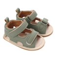 thumbnail image 1 of SUNSIOM Baby Boys Summer Sandals Solid Color Artificial Leather Breathable Non Slip Shoes, 1 of 6