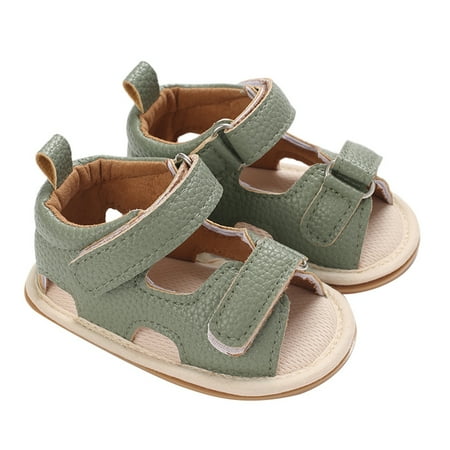 

Baby Boys Summer Sandals Solid Artificial Leather Non Slip Shoes