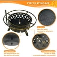 thumbnail image 2 of FIONA'S MAGIC Fire Pit for Outside, 30 inch Outdoor Large Steel Firepit Bowl, Swivel BBQ Grill for Backyard Bonfire Patio, 2 of 6