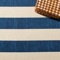 thumbnail image 4 of SAFAVIEH Courtyard Ermintrude Striped Indoor/Outdoor Area Rug, Beige/Blue, 2'7" x 5', 4 of 9