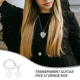 thumbnail image 3 of LOLIPPYY 1Set Portable Transparent Guitar Pick Holder Keyring Case for Acoustic Guitar Accessories, 3 of 8