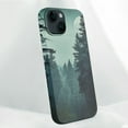 thumbnail image 3 of ONETECH Aesthetic Scenery Nature Forest Phone Case for iPhone 14, Green Mountain Sun Cover for Teens Men Women, Trendy  Bumper Clear Case Cover for iPhone 14, 3 of 5