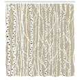 thumbnail image 3 of Ambesonne Birch Tree Shower Curtain, Trunks Black Spots, 69"Wx84"L, Tan Pale Green Black, 3 of 3