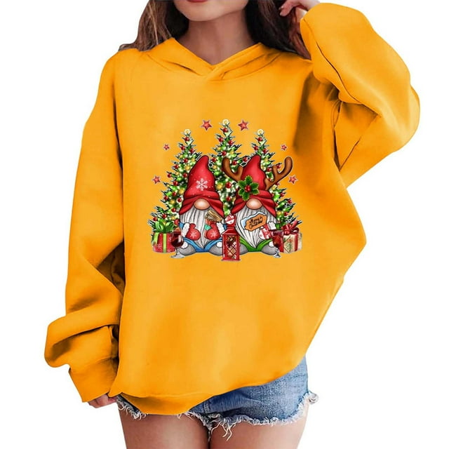 Sudaderas con capucha para niños y niñas, sudaderas navideñas con capucha para niños medianos y grandes, camisetas de manga larga, sudaderas para niños
