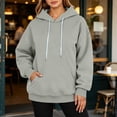 thumbnail image 4 of POROPL Women's Sweatshirts,Oversized Pullover Hoodie Casual Long Sleeve Fleece Top with Pockets, 4 of 6