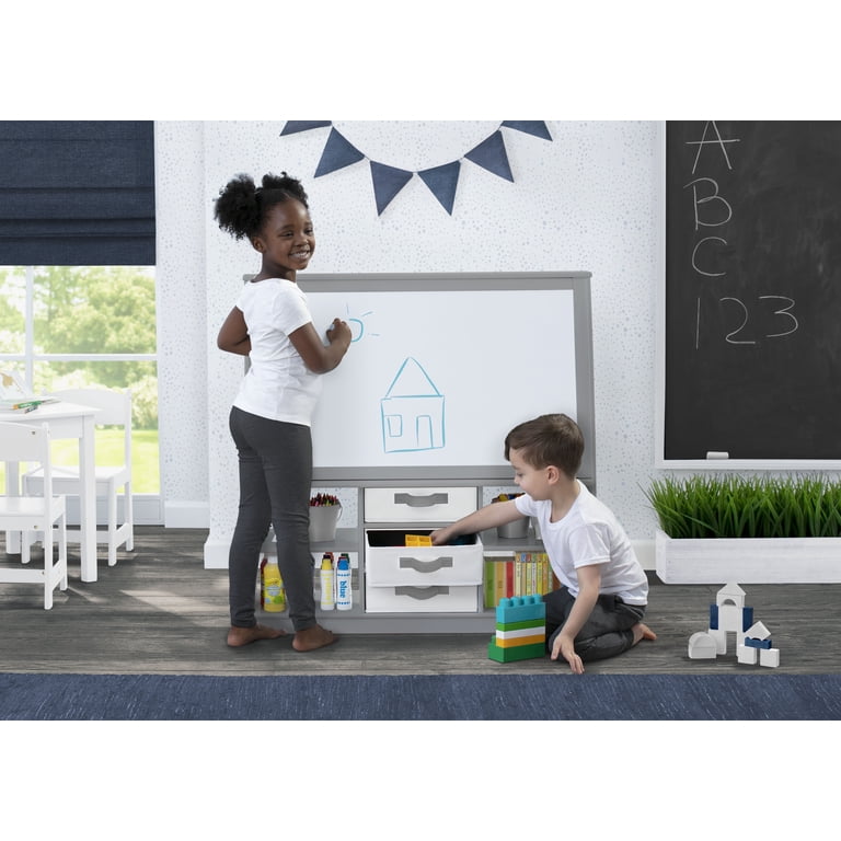 Delta Children At-Home Artist Center Deluxe, Gray Easel photo 5