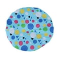 thumbnail image 4 of Unique Bargains 1 Pc Geometric Double Layer Shower Cap for Bathroom Blue EVA Polyester, 4 of 6