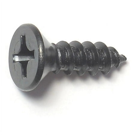 

#12 x 3/4 Black Steel Phillips Flat Head Sheet Metal Screws (12 pcs.)