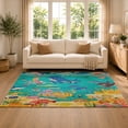 thumbnail image 2 of Gelasgo Underwater Ocean Velvet Area Rug, Colorful Sea Life Decorative Carpet, Soft Indoor Floor Mat for Kids Room Bedroom Nursery Playroom Home Decor, 2 of 5