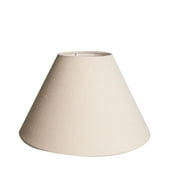 Simplee Adesso Beige Fabric Uno Lamp Shade, 10"H x 15"D, Transitional, Adult Office Or Dorm Room Use