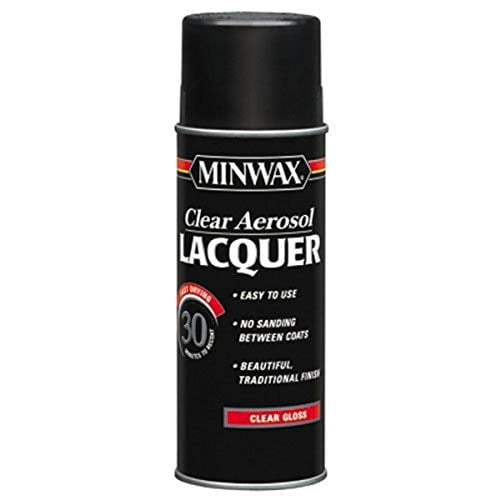 Minwax Brushing Lacquer Aerosol, Gloss, Clear, 12 oz
