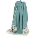 thumbnail image 4 of HomeStock Lakeside Living Transitional Design Handloomed 52" x 67" Cotton Throw Blanket, Cozy Throw Blanket for All Living Spaces-Color:Blue, 4 of 10