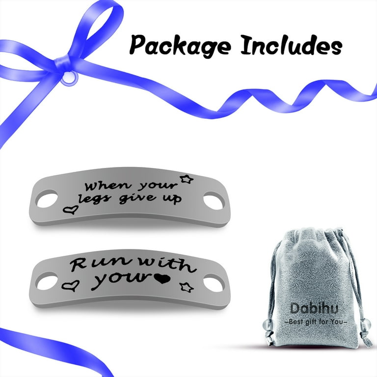Shoe Lace Tags When Your Legs Give Up Run with Your Heart Shoe