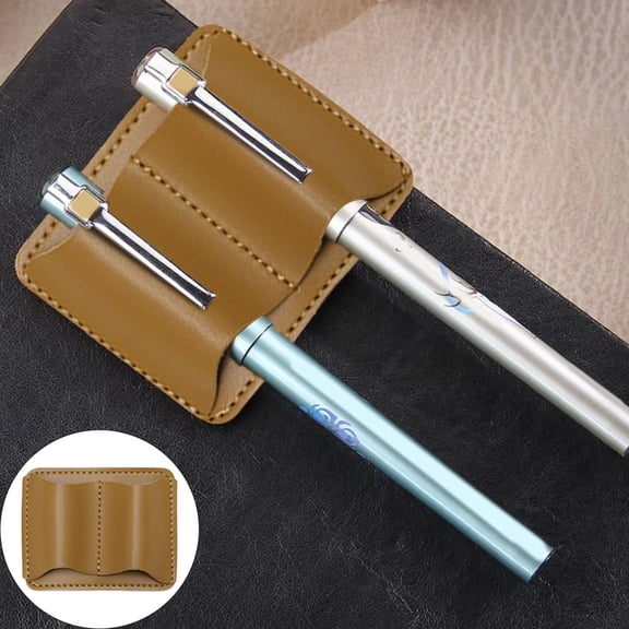 Pen Loop Holder Clip, Heavy Duty Leather Pen Pencil Loop Holder for Notebook, Books, Journal, Diary, Practical Pencil Organizer, 1 Pcs, 2.87x2.36"