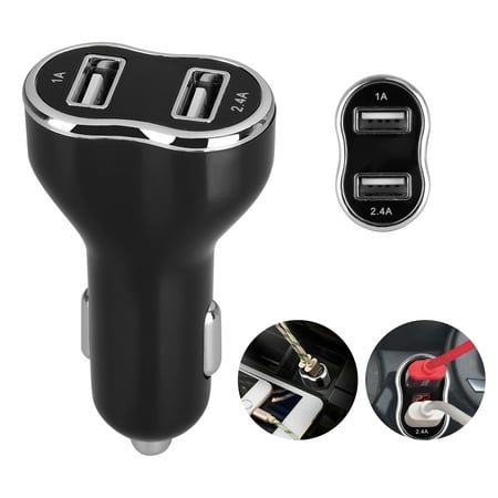 Car Charger, EEEkit Quick Car Charger Adapter Dual USB Car Charger LED Display Car Voltage Detector Car Voltage Monitor for Phone X/ 8/7/ 6s/ Plus, Samsung Note 9/ Galaxy S9/ S8,