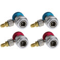 thumbnail image 1 of 4 Pcs Adaptateurs Rapides pour Voiture Auto Freon R134A, Jauge de Collecteur de Réfrigérant de Climatisation Réglable, 4 x Attelage Rapide R134A, Rouge & Bleu, 1 of 5