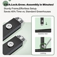 thumbnail image 5 of PABIMIA 10x18 FT Polycarbonate Outdoor Greenhouse, Aluminum Walk-in Greenhouse with Roof Vent, Black, 5 of 9