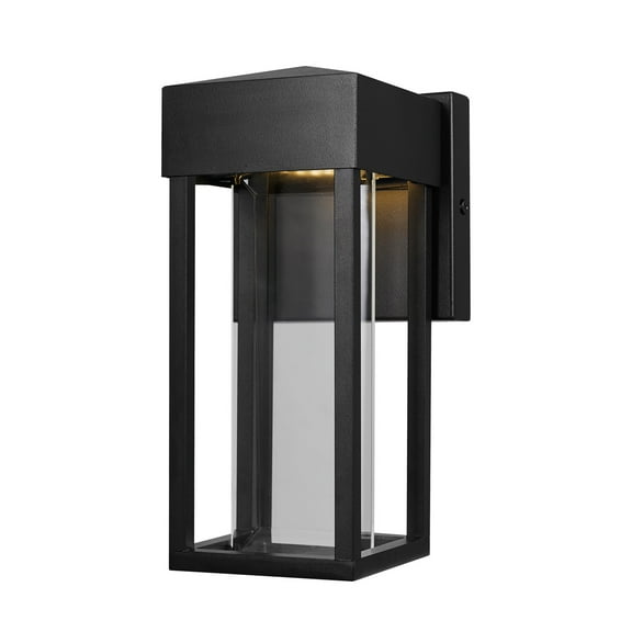 Globe Electric Integrated LED Matte Black Outdoor Indoor Wall Sconce