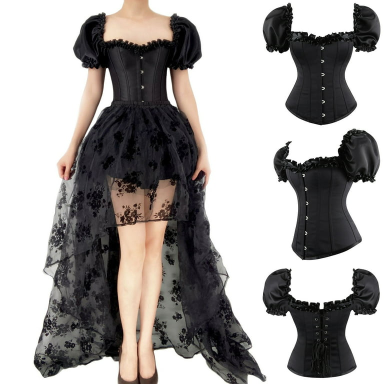 FAKKDUK Plus Size Corsets For Women, Corset Tops, Bustier Tops for Women,  Sexy Boned Top, Bustier Lingerie For Halloween Costume Dress Gothic