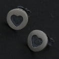 thumbnail image 4 of Pendientes Salvador Plata Estampados Hematita Negra, 4 of 9