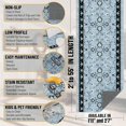 thumbnail image 2 of Ottomanson Runner Rug 2'7" x 6' – Soft Non-Slip Rug, Quick Dry Low Pile Carpet for Entryway, Kitchen, Hallway & Narrow Indoor Spaces, Mahal Greyish Blue, 2 of 5