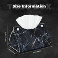 thumbnail image 3 of Long Leather Paper Towel Pack 7.9in X 4.9in X 4.5in Waterproof Durable Folding Storage For Coffee Table Dining Table Bed Table Work Table Black Marble_4, 3 of 8
