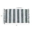 thumbnail image 2 of Microfibre Striped Bath Mat With Fringe Gray 20X32, 2 of 4