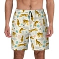 thumbnail image 2 of Picia Leopard Print pattern Mens Swim Trunks with Compression Liner Stretch Beach Shorts Quick Dry with Zipper Pockets No-Chafing Board Shorts-Medium, 2 of 9