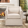 thumbnail image 5 of Bonzy Home 360° Swivel Accent Chair, Upholstered Fabric Leisure Armchair with Removable Cushions, Off-white, 5 of 7