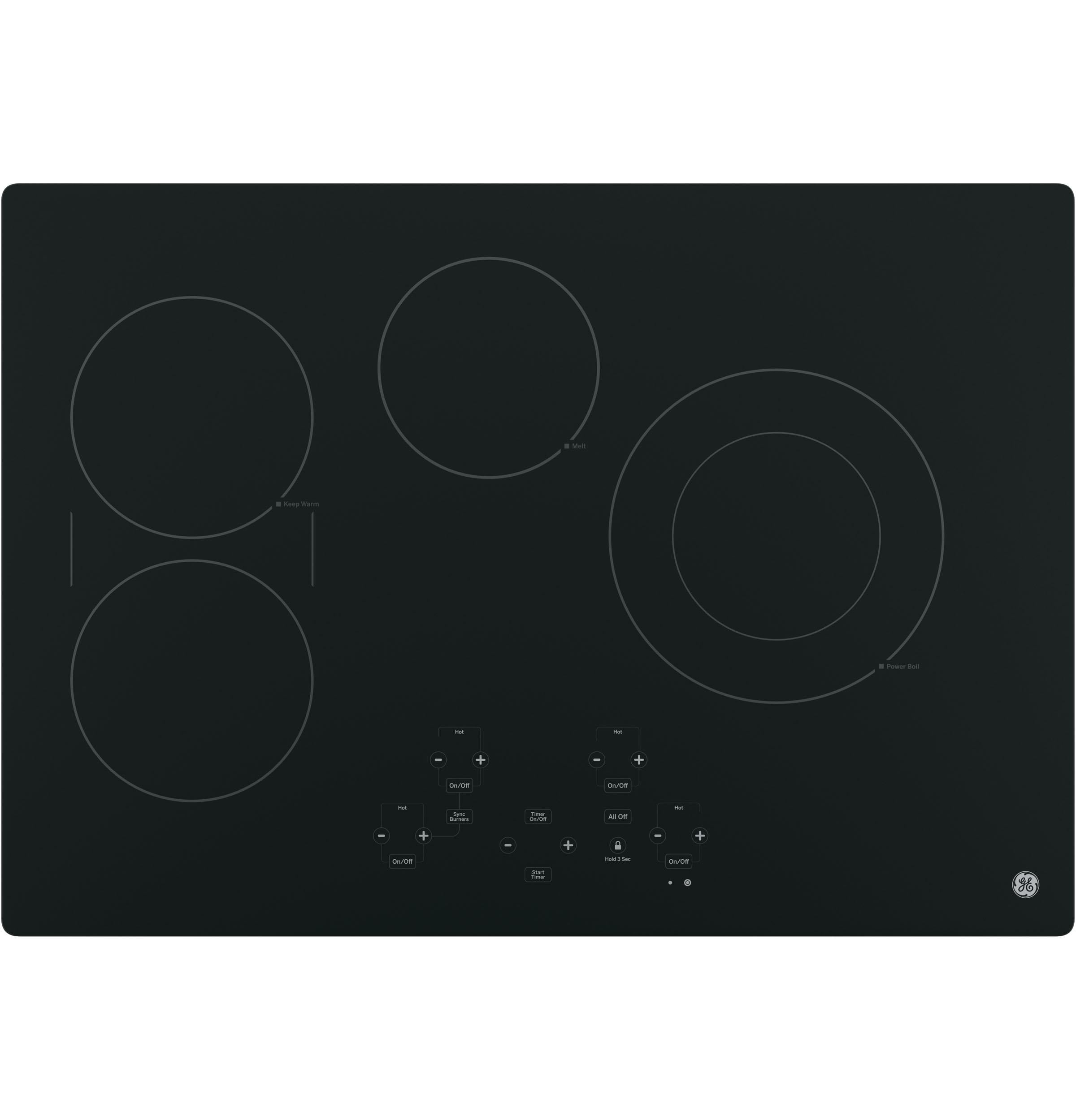 Keep Warm Knob Controls Fits Guarantee and ADA Compliant GE JP3536SJSS 36 Inch Smoothtop Electric Cooktop with Dual-Size Powers Melt 5 Radiant Elements 