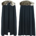 thumbnail image 5 of Capa gótica Medieval Vintage para Cosplay, disfraz de Steampunk, Unisex, renacisan Cuello de piel, capa pirata, vestido de Halloween, 5 of 5