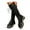 Black, variant on Womens Platform Black Knee High Boots Lace Up Knee Length Combat Booties Thick Sole Non Slip Motocycle Boots