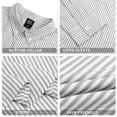 thumbnail image 6 of GENTS BLISS Men Dress Shirts Long Sleeve Stripe Shirts for Men Casual Business Button Down Men Shirts, 6 of 7