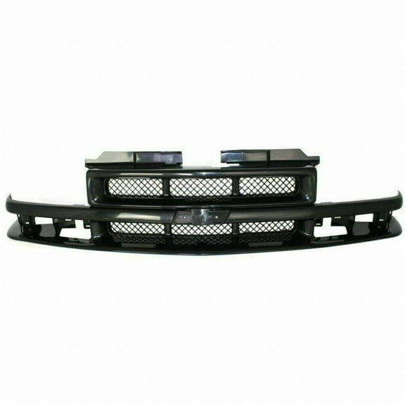For Chevy S10 1999 01 02 03 2004 Grille | Matte Black | w/ Mesh & Molding | GM1200413 | 12471853