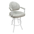 thumbnail image 2 of Home Square Metal and Fabric Extra Tall Barstool in Beige & White - Set of 2, 2 of 3