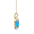 thumbnail image 2 of SuperJeweler 1 Carat Oval Shape Blue Topaz Necklace In 14K Yellow Gold Over Sterling Silver, 18 Inches For Women, 2 of 5