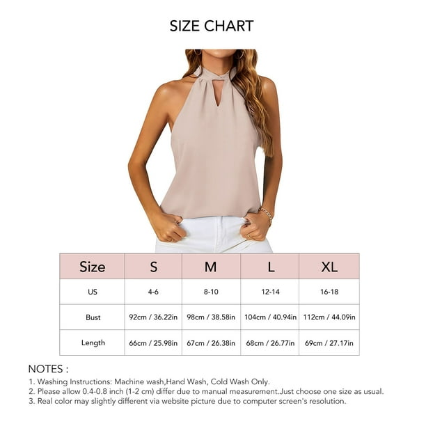 Black Camisole Shirt Tops Blouse for Women Halter Daily Sexy Daily