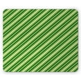 thumbnail image 1 of Geometric Mouse Pad, Traditional Irish Striped Pattern Happy St. Patrick's Day Theme, Rectangle Non-Slip Rubber Mousepad, Lime Green Dark Green, by Ambesonne, 1 of 2