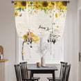 thumbnail image 3 of Cute Pig Balloon Curtains 63 Inch Length for Living Room/Bedroom, County Sunflowers Truck Farmhouse Black White Plaid Rod Pocket Privacy Door Curtains Decorative Tie Up Shade for Window 52"x63", 3 of 8