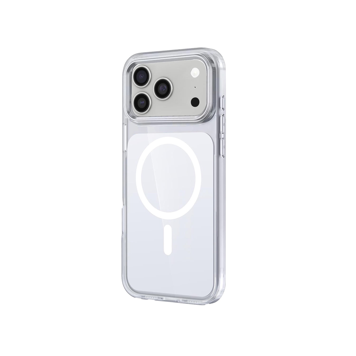 Transparent Magnetic Defender Case for iPhone 17 Pro Max - White