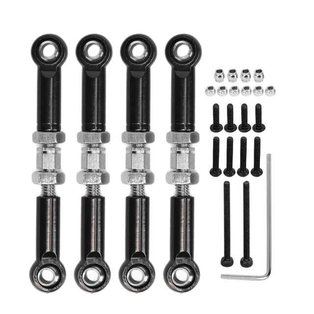 Varilla de amarre de enlace superior RC, 4 piezas de servoenlaces ajustables Varilla de tracción RC Varilla de tracción delantera RC Diseño a prueba de futuro