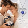 thumbnail image 6 of Jewmon 925 Sterling Silver Heart Birthstone Necklace for Women Elegant Infinity Pendant Jewelry Birthday Anniversay Grauation Chrstiams Day Gifts for Her, 6 of 7