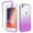 Purple, variant on Feishell Gradient Clear Case for iPhone 7/8/SE 2020/SE 2022 (4.7 inch),Dual Layer Hybrid 2-In-1 PC + TPU Transparent Anti-Scratch Shockproof Lightweight Slim Phone Case,Purple
