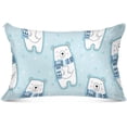 thumbnail image 3 of GZHJMY Polar Bear King Pillowcase Super Soft Cozy Plush Pillow Case with Zipper for Sofa Bed Couch, 20 x 40 Inch, 3 of 7