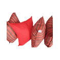 thumbnail image 3 of Set 6 Cojines Decorativos 4 Decorados 2 Lisos Rojos Líneas Grises, 3 of 4